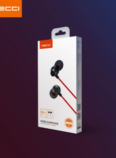 Recci REP-L08 WIRED EARPHONE, PURE SOUND QUALITY