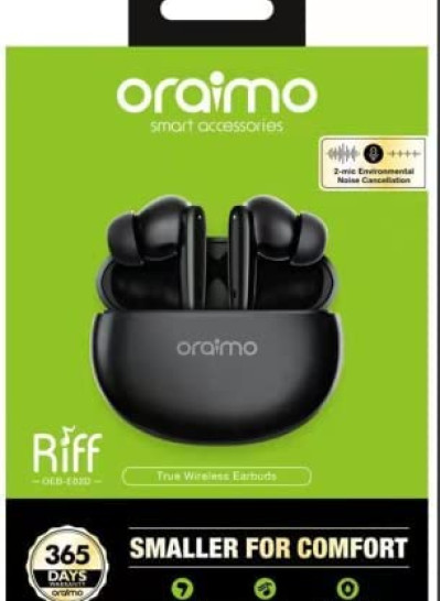 OraimoTWS Riff OEB-E02D Bluetooth 5.0 Earbuds Built-in Mic and Stereo Bass Sound