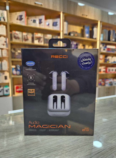  Recci Magician In-Ear Wireless Airpods with Microphone, Black - RT13 