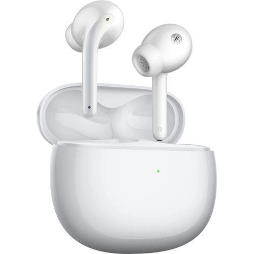 Xiaomi Buds 3 Active Noise Cancelling Modes Dual Device Connectivity Supports Wireless Charging 32H Long Battery Life - White
