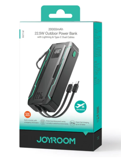 JOYROOM JR-L017 22.5W Power Bank 1000mAh with Dual Cables