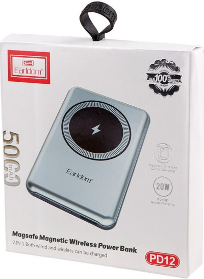 Earldom PD12 5000mAh Magsafe Magnetic Wireless 20W Power Bank