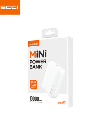 Recci Mini Power Bank 10000mAh 22.5W PD20W - RPB-P32 - Black