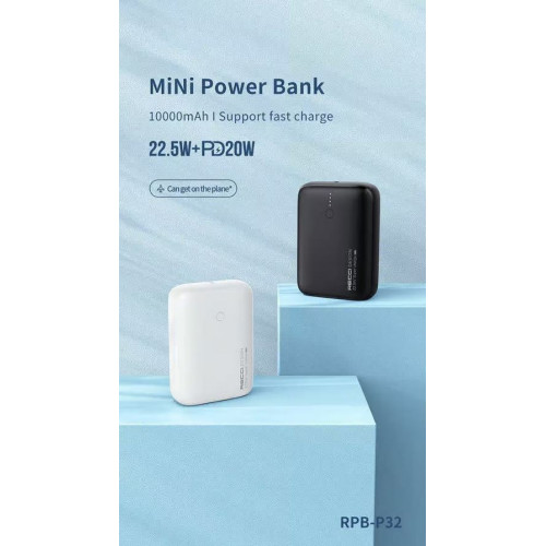 Recci Mini Power Bank 10000mAh 22.5W PD20W - RPB-P32 - Black