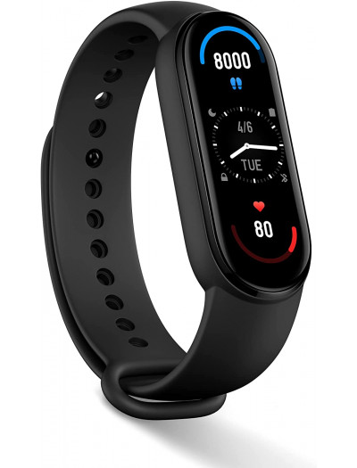 Xiaomi Mi Smart Band 6 Fitness Tracker with AMOLED Display, 1.56 Inches - Black 