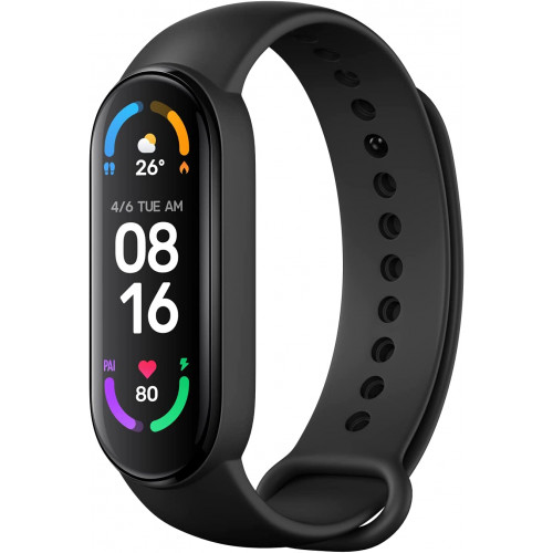 Xiaomi Mi Smart Band 6 Fitness Tracker with AMOLED Display, 1.56 Inches - Black